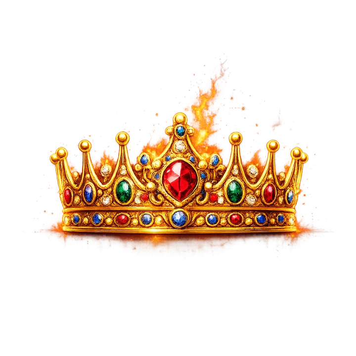 Round 3 flaming crown